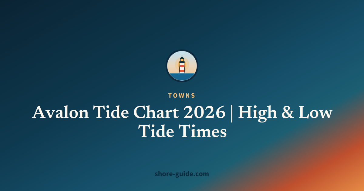 Avalon Tide Chart 2026 | High & Low Tide Times